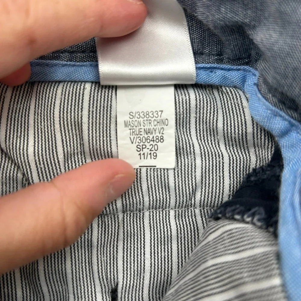 Banana Republic Mason Chino Flat Front Pants Mens 29x32 (30x30) Navy Blue‎